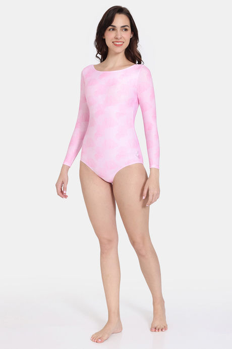 Zelocity Padded Maillot With Zipper - Cherry Blossom — image 4